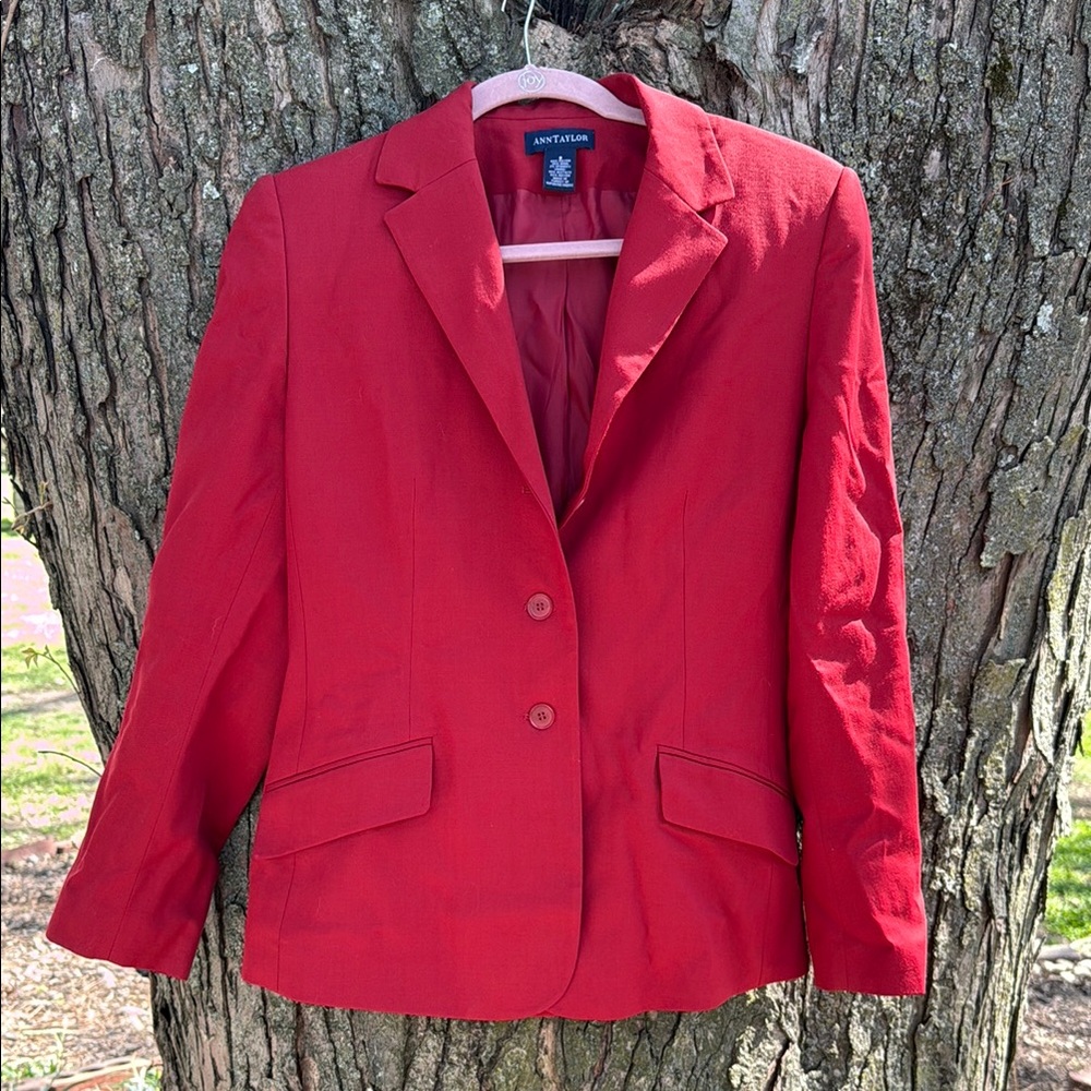 Ann Taylor Women's Red Blazer